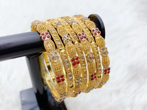 Celestial Gold Plated Bangles Set 3