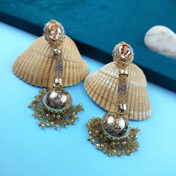 Handmade Wire Jhumki Earrings scaled