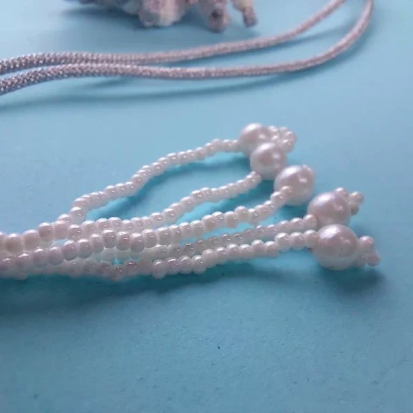 Pearl Silver Necklace Cords with Hook 3