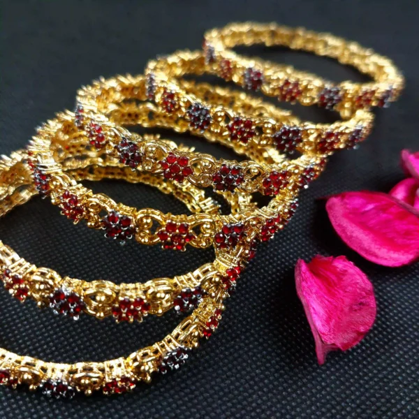 Zircon Bangles in Ruby 2 scaled